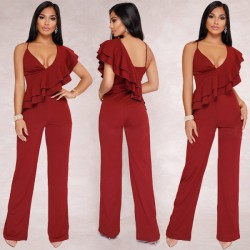 European and American-style women's foreign trade suspender sexy nightclub jumpsuit